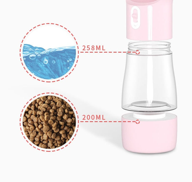2-in-1 Travel Water Bottle & Food Container